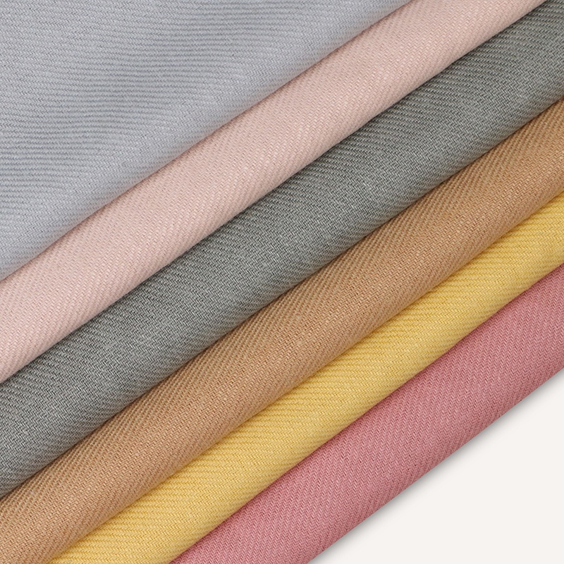 Pure Color Linen Fabric for Clothing Manufacturers Stock Customizable Fabrics Twill Fabric 15% Polyester 25% Linen 60% Viscous