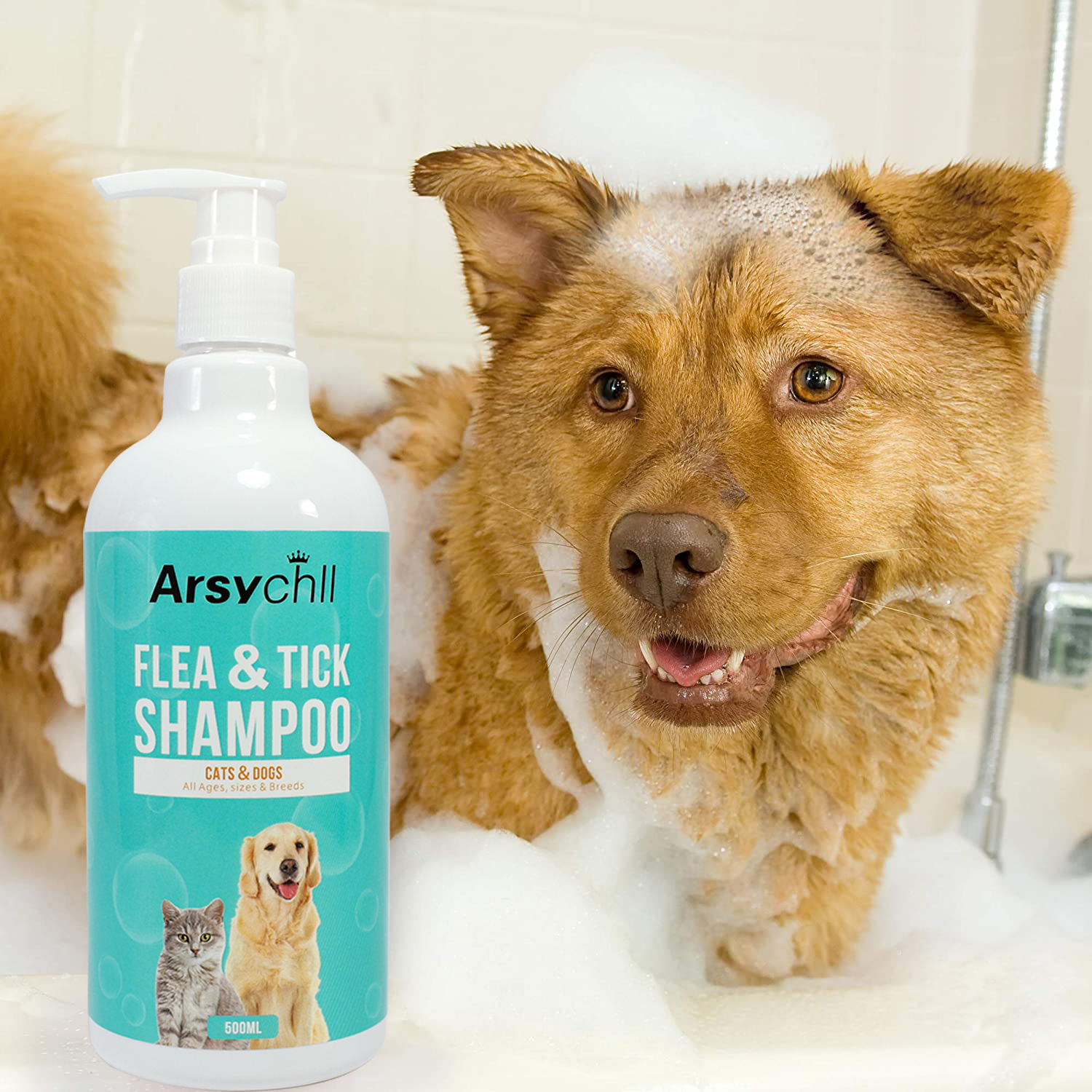 In Stock Natural Organic Pet Product Dog & Cat Hair Flea & Tick Relief Treatment Relieve Itching Smoothing Grooming Shampoo