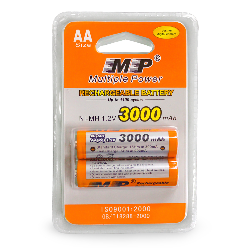 Ni-mh аккумуляторная батарея AA 1,2 V 3000mAh оранжевая батарея