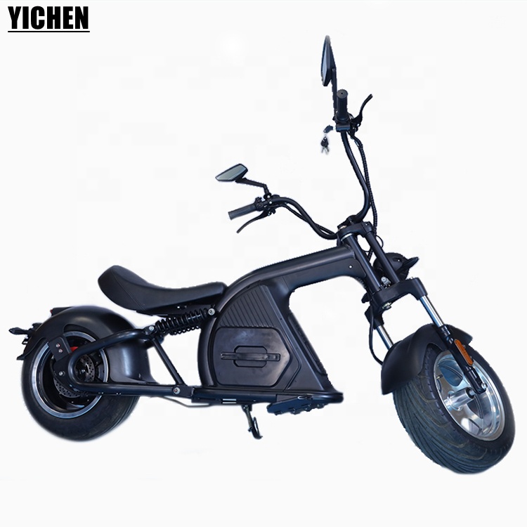 YICHEN Custom Motosiklet Elektrik EEC COC Street Legal 1500w 48v 60v 45km/h Powerful Sit Electric Motorcycle E Scooter M8