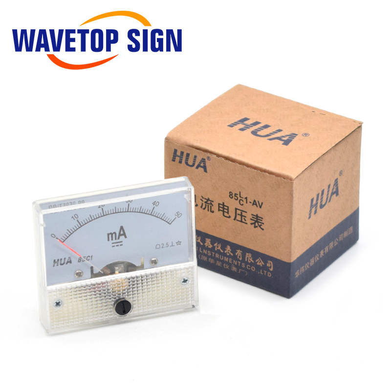 Аналоговый амперметр WaveTopSign HUA 30 мА 50 мА 85 C1 DC 0-50 мА