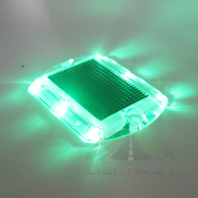 High brightness bikecycle solar road warning light double side led road stud outdoor traffic warning products