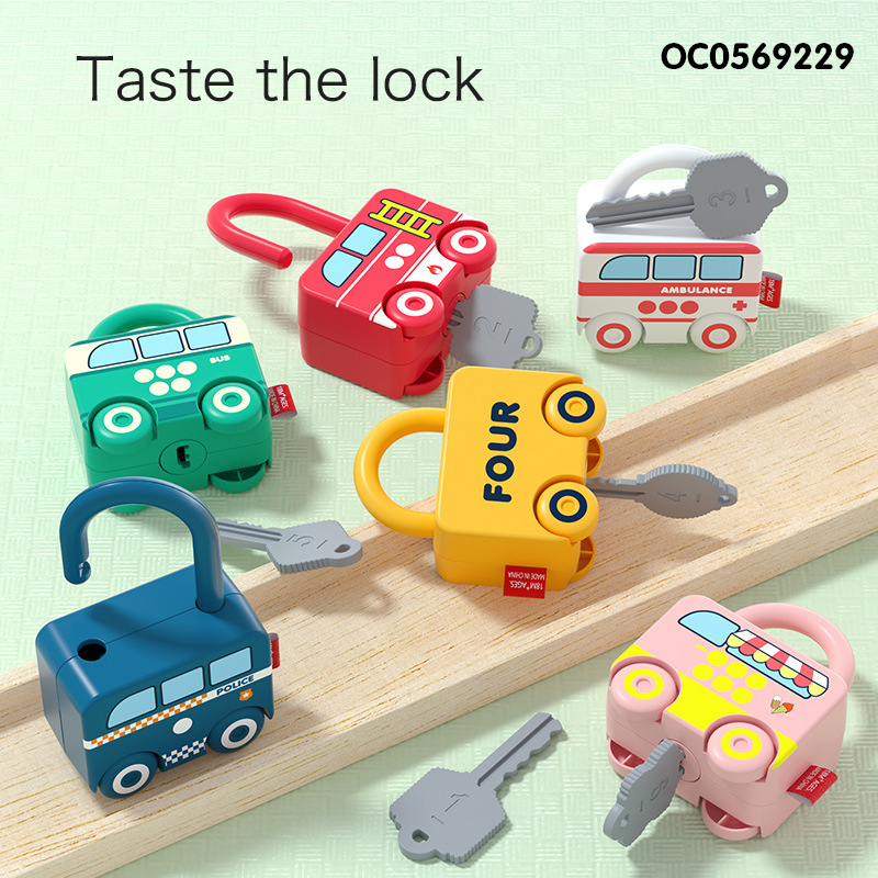 New 2021 popular baby development lock and key toy montessori from china