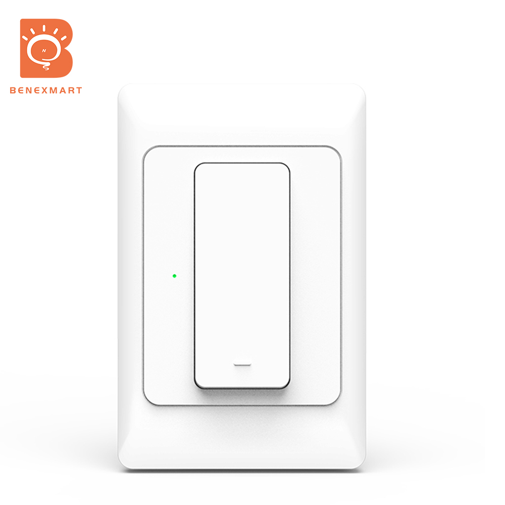 Benexmart 2021 Новый zigbee 1 банды кнопочный выключатель света SmartThings контроль США AU физические Настенные переключатели Кнопочный прерыватель