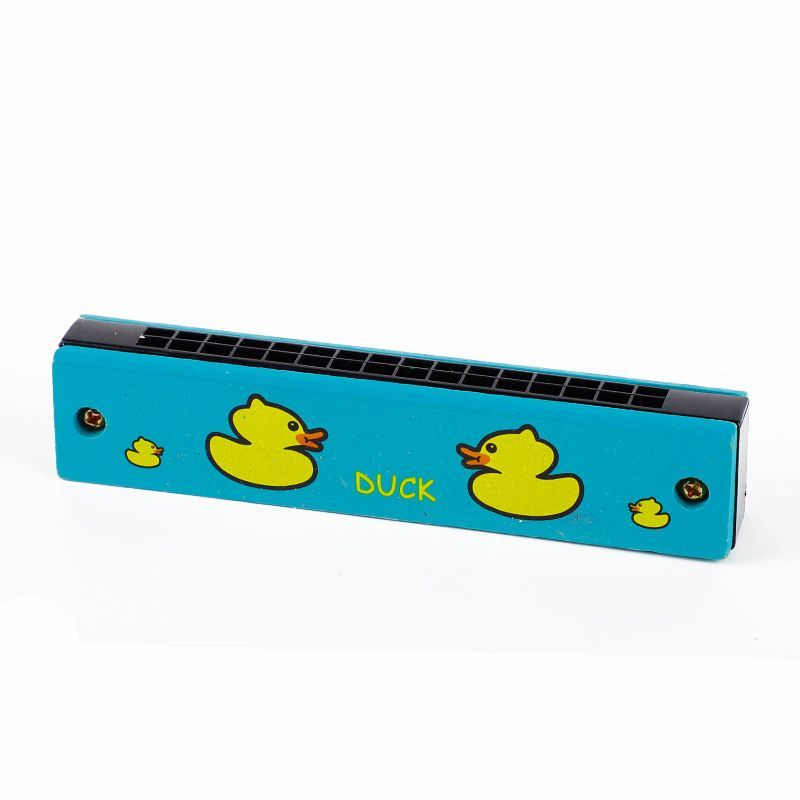 Children's Wooden Small Harmonica Music Toys Kindergarten Primary Beginner Playing Musical Instruments 16 Holes Hamonica