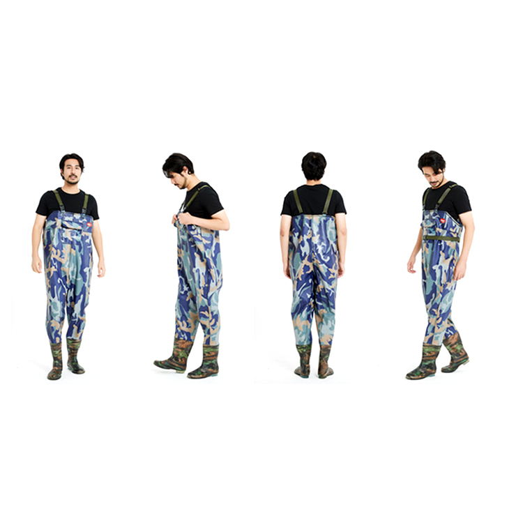 Newbility Fly Fishing Waders Waterproof Wading Pants and Boots Hunting Clothes and Anti-skid Shoes Outdoor Overalls