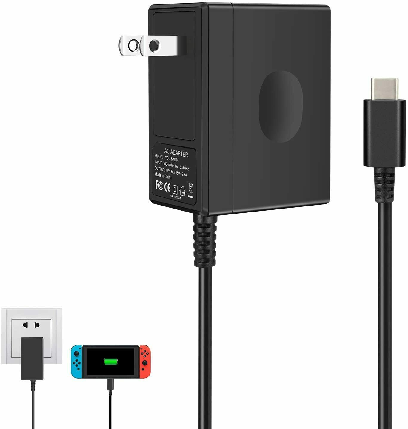 Новейший продукт USB C быстрая Зарядное устройство переменного тока Адаптеры питания зарядное устройство для Nintendo Switch Поддержка режима ТВ и док-станция YCC-SW001