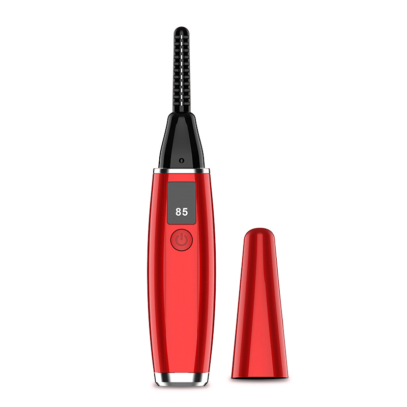 New Women's Red Rechargeable Mini USB Heated Eyelash Clip Electric Eyelash Clip Set