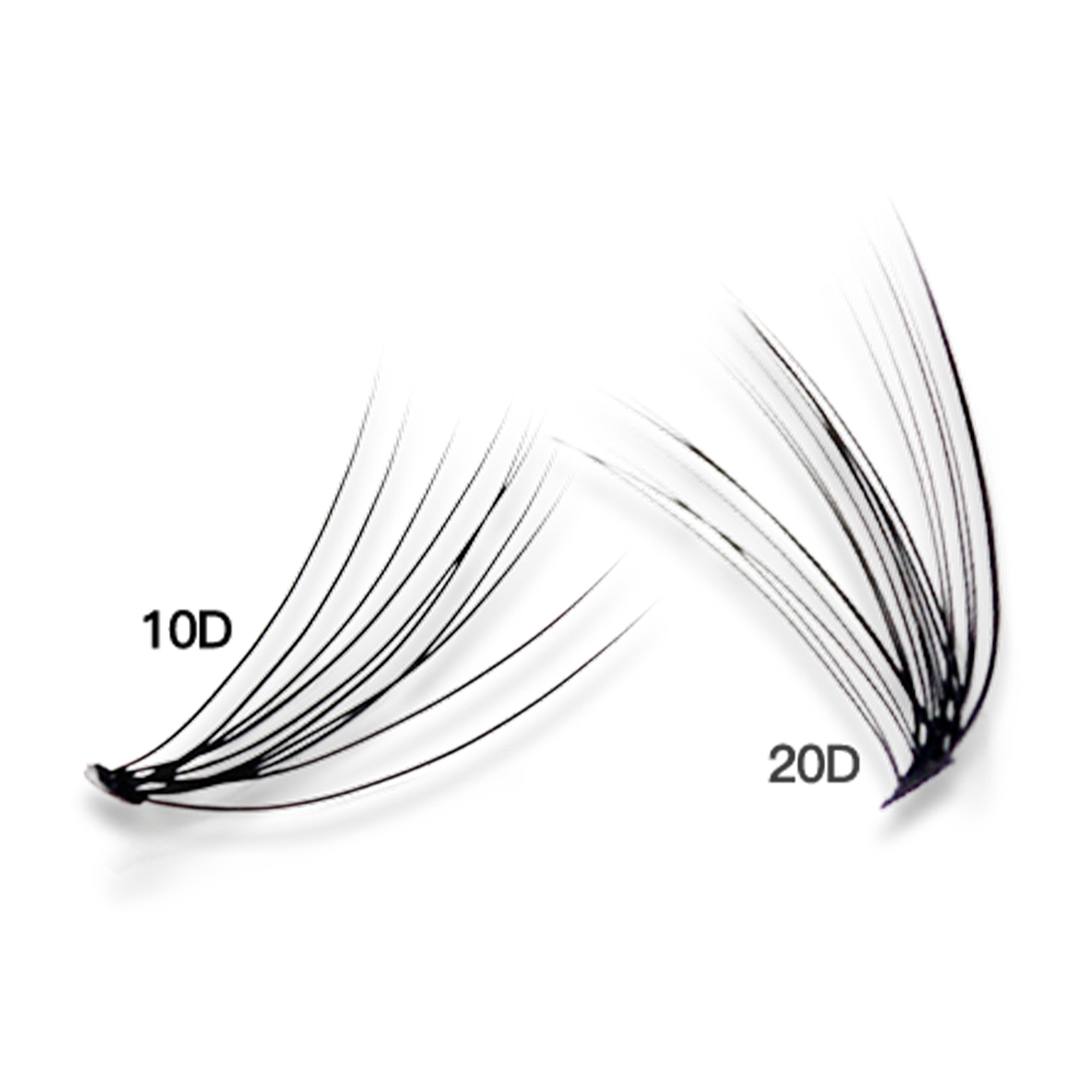 Russian 0.07 magic volume korean lashes for sale Extra Volume fans Cluster Lash Extensions Heat Bonded 10D 20D Lashes Extensions