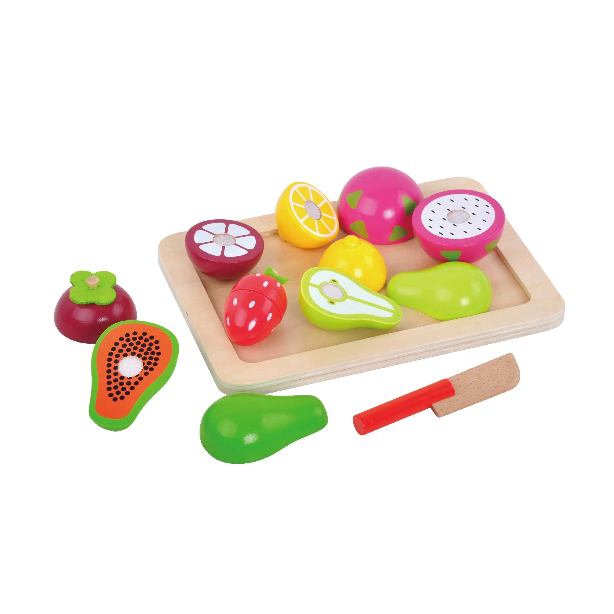 Manufacturers kitchen pretend play food cooking game cutting fruits wood cut toy for children