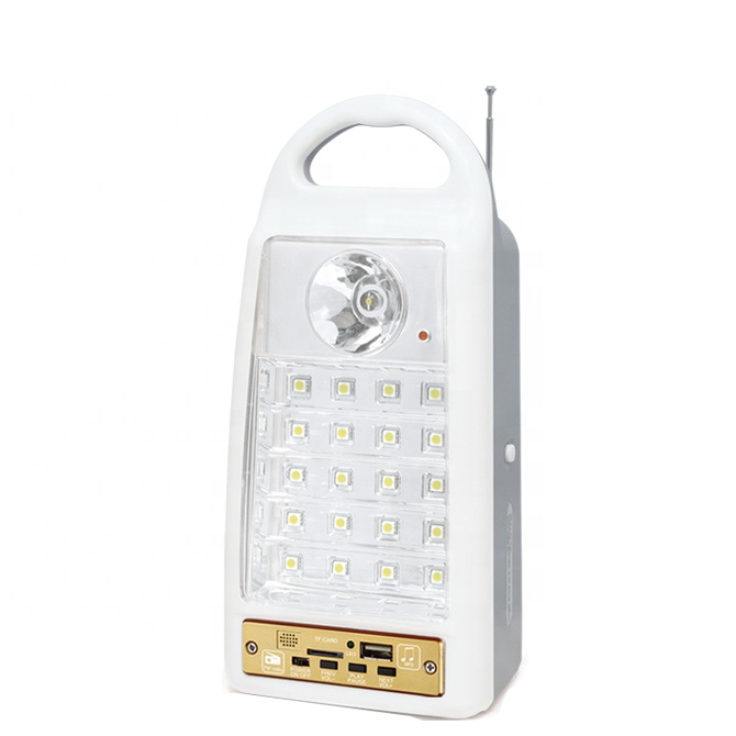 solar 0.5w smd led emergency light with radio mp3