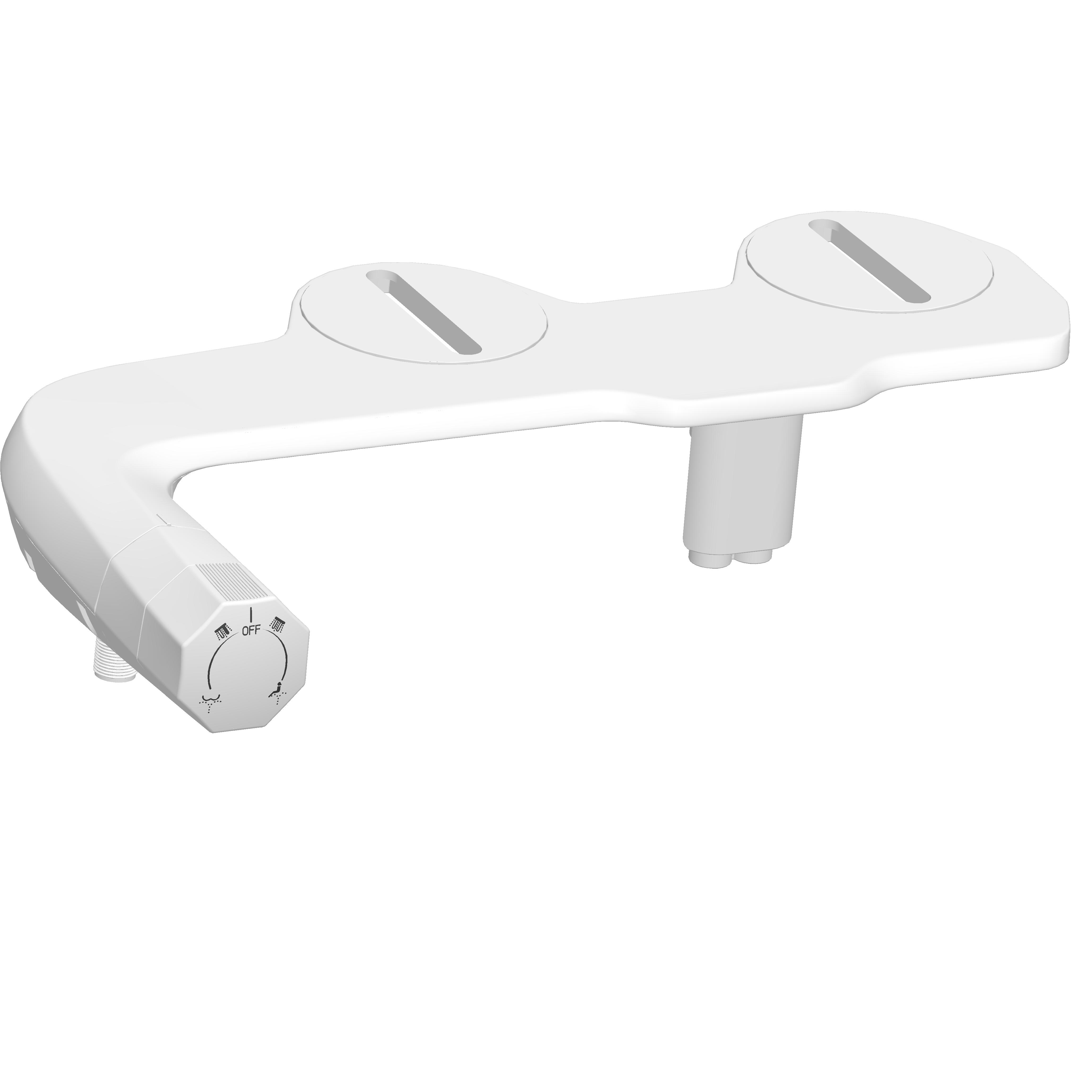 Fresh Warm Water Spray Retractable and Self-Cleaning Nozzles Non-Electric Mechanical Toilet Bidet Seat