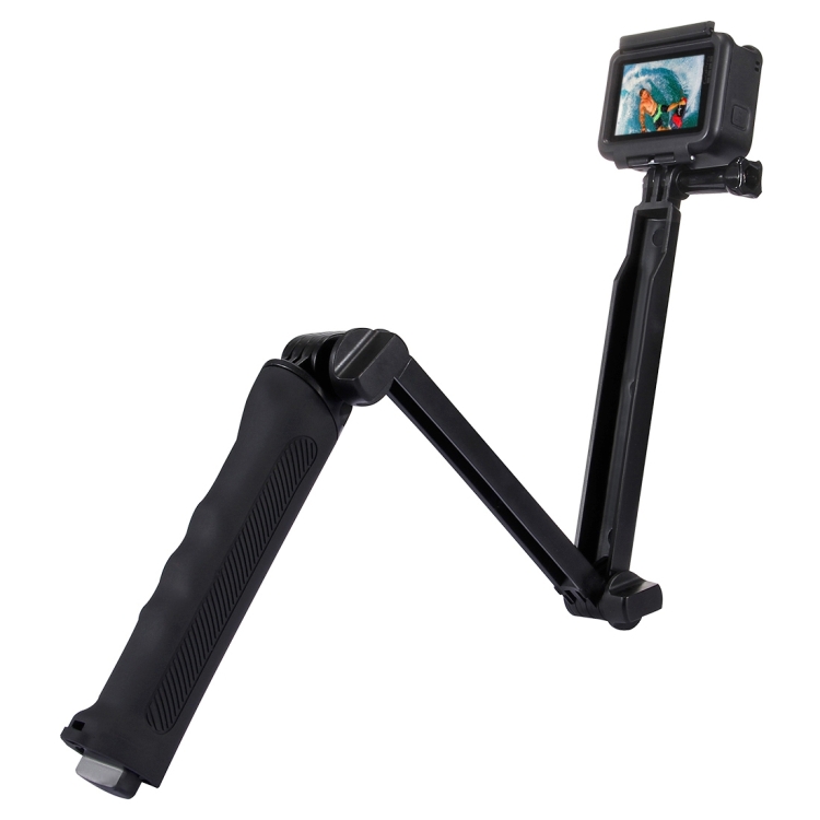 PULUZ 3 Way Grip Foldable Tripod Monopod Selfie Stick Sports Action Camera Accessories