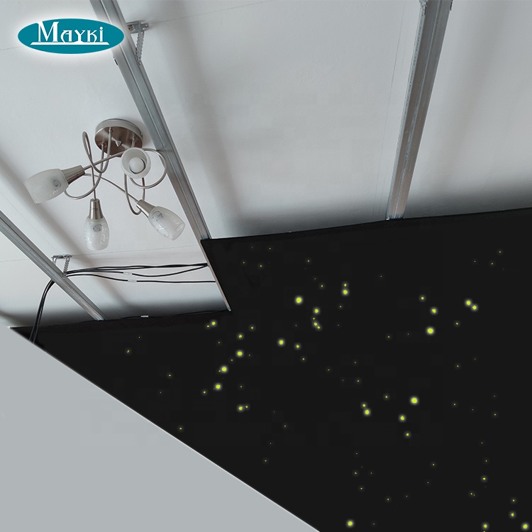 Mayki HYDRA system fiber optic lights with fireproof 60cm panel tiles optical fiber splitter optical joint carrier tails magnets