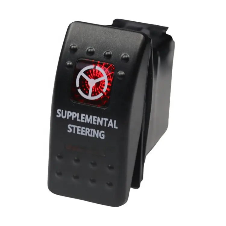 12 Volt SPST Carling Illuminated On Off Sealed Rocker Switch with Driving Lights Symbol (Blue Led)