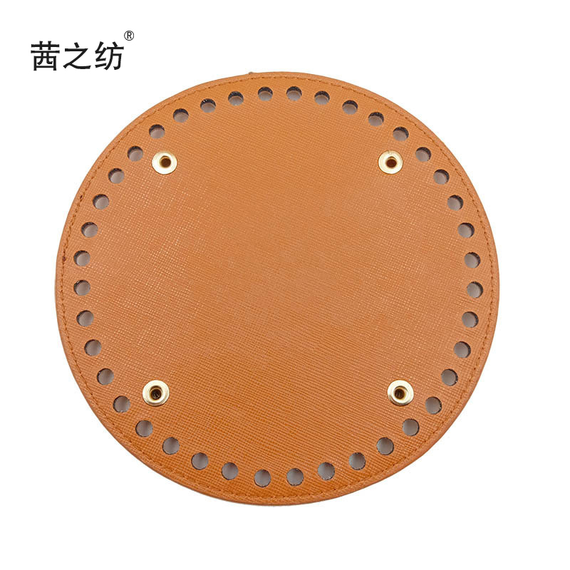 Xizijia Hyuna The Same PU Leather Round Bottom DIY Hand-woven Material Bag 14cm Round Bottom