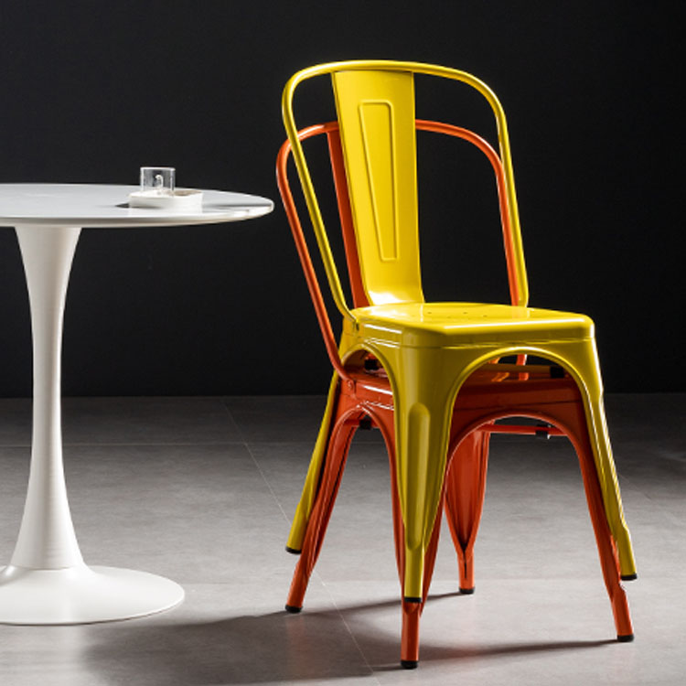 Cheap Modern Design Restaurant Cafe Bistro Steel Iron Frame Vintage Industrial Dining metal Chair