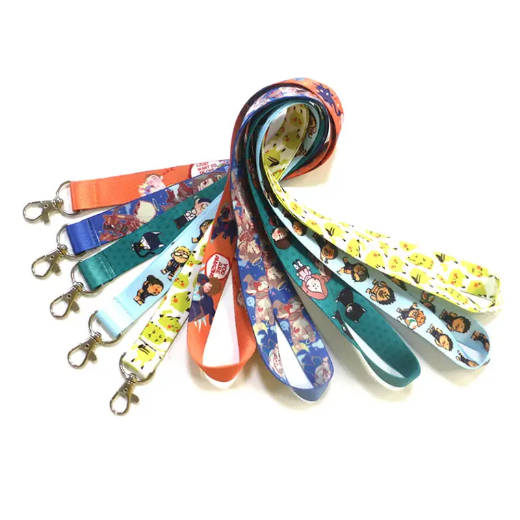 High Quality Eco-Friendly Lanyard For Badges Animal Heated Transfer Printing Womens Personalised Lanyard