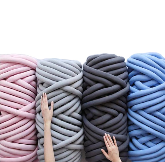 factory wholesale popular hand woven blanket yarn roving core filling chunky yarn for blanket weaving