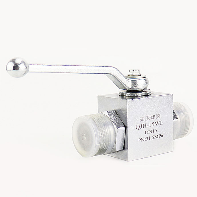 QJH External thread connection forged steel high pressure ball valve core globe valve hydraulic ball valve QJH-06/10/15/20WL