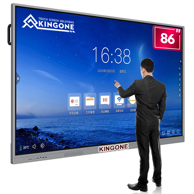 KINGONE 65/75/85/86/98/110 inch LCD Display Smart Board Prices Digital Whiteboard Educational Equipment Interactive White Board