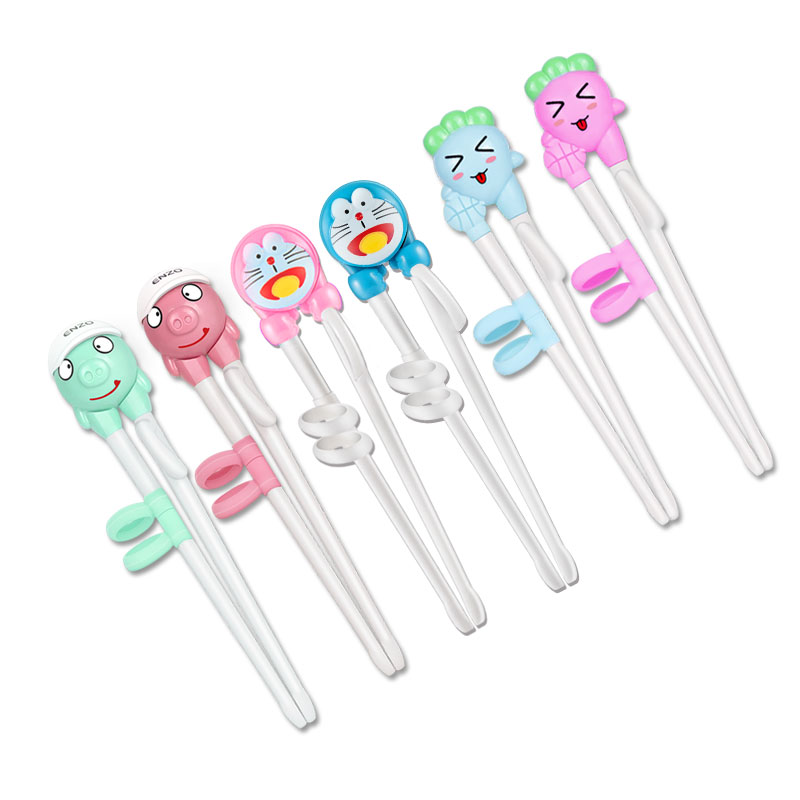 Kids Learning Cartoon Reusable Travel Children Baby Kids Chopsticks Training for Kid