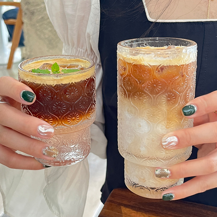 Набор стаканов для напитков GXP в оригами, элегантные волнистые стаканы Highball Rocks, винтажная стеклянная посуда, стеклянные стаканы