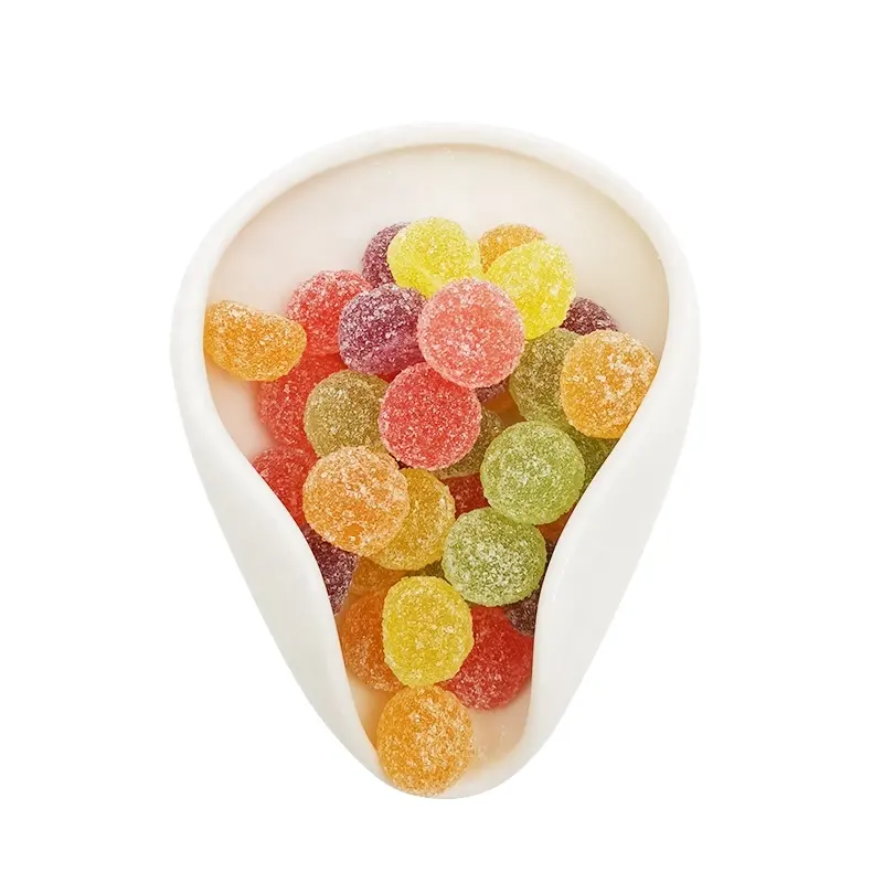 Mixed Fruit Flavor Yummy Vitamin C gummies Fruity Gummy Ball Sweet soft Candy wholesale candy
