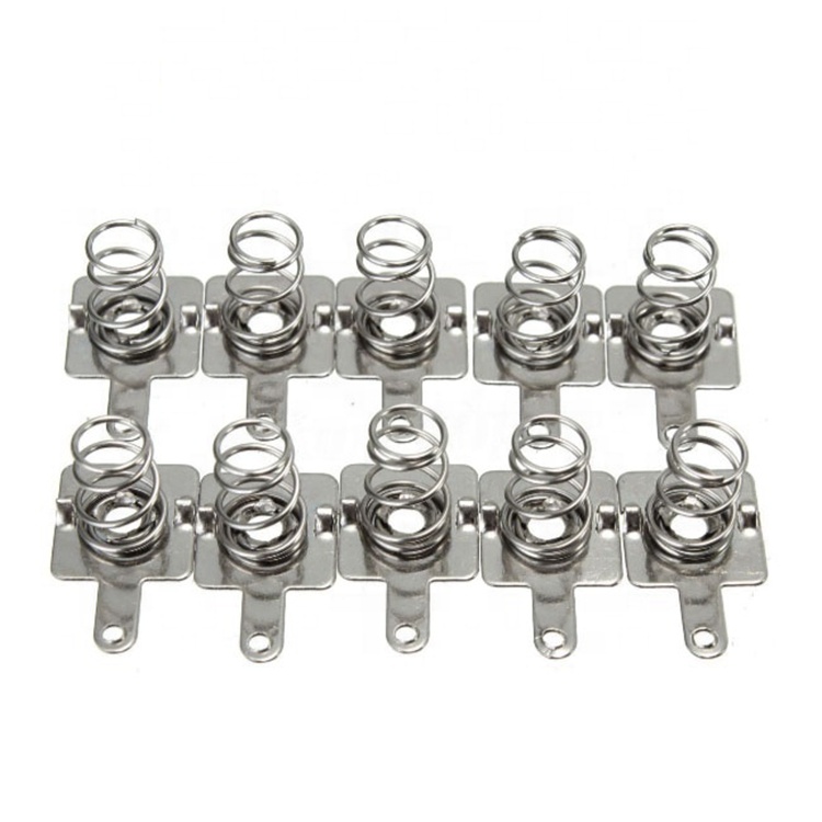 Battery Spring Contact Manufacturer Custom Nickel Plate Spring Steel AA Battery Spring Contacts