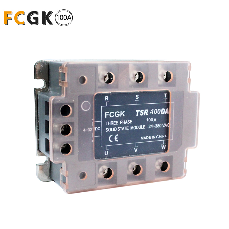 TSR-100DA 3 фазы полупроводниковое реле fotek тип постоянного тока в переменный переменного тока твердотельные реле 100A