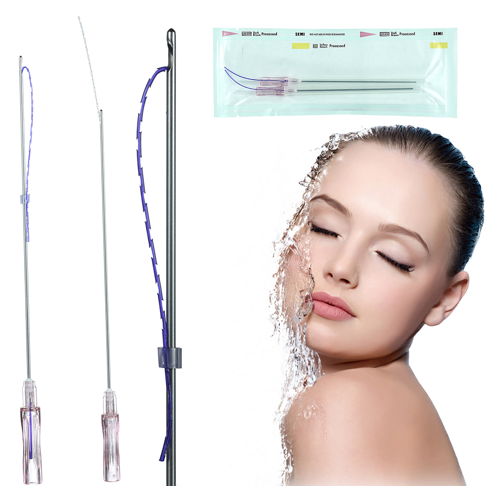 Lowest Price High Quality 18G 100mm Blunt W Needle Whale Teeth Shape Lifting Face PDO Molding Thread