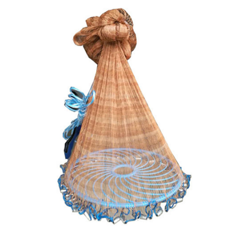 Fulljion Fly Hand Cast Net Throw Catch drawstring casting fishing net