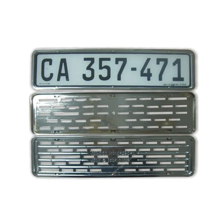 Custom EU car license plate frame holder stainless steel frames