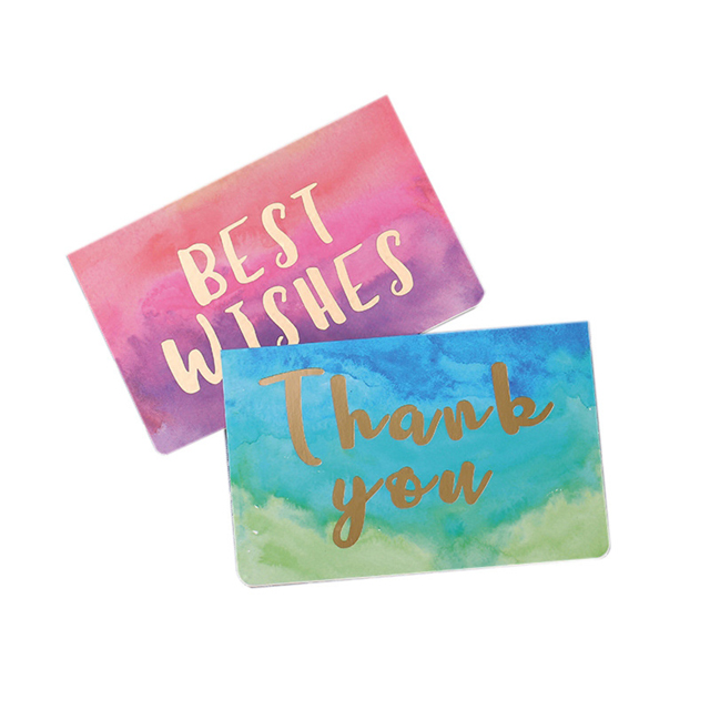 Custom printing different colors quality paper greeting card postcards for wholesale thank you cards