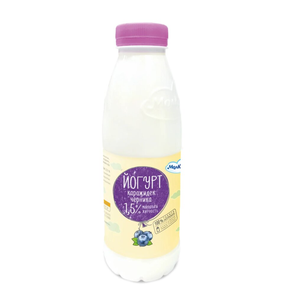 1,5% Blueberries Flavor Drinking Fruit Beverage Liquid Yogurt Drink 450g