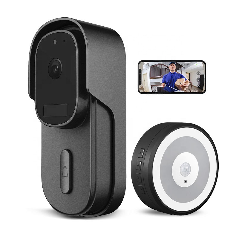 Дверной Видеозвонок Tuya, Wi-Fi, 12-24 В, 5200 мАч, 1080P, IP65