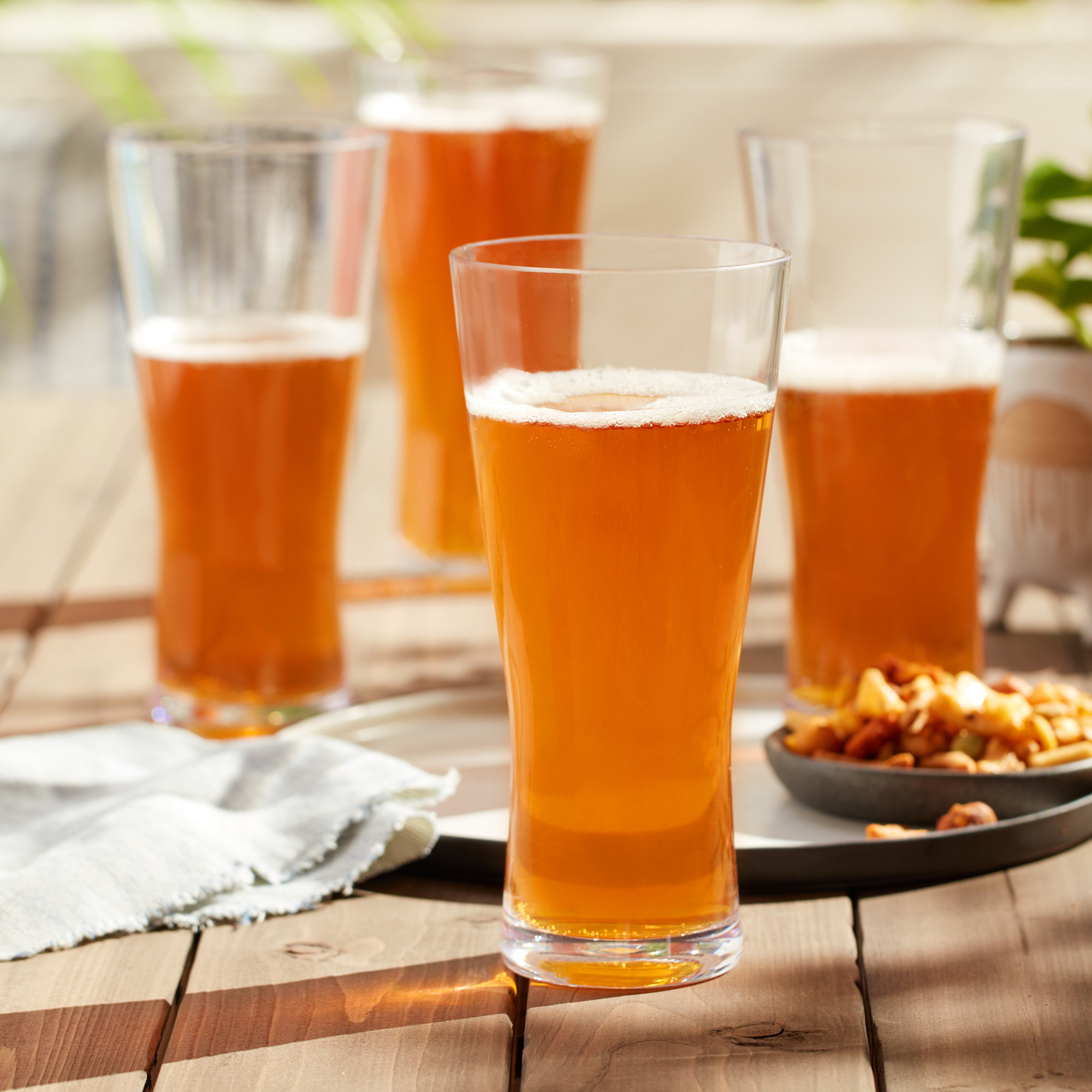 High quality clear flared shape plastic whiskey Pilsner glass plastic beer cups