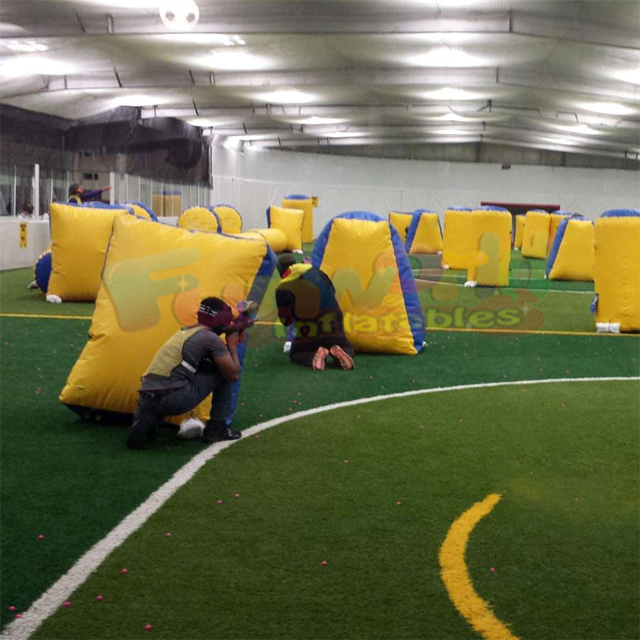 Commercial wholesale interactive carnival games adult playground equipment obstacle course inflatable paintball bunkers
