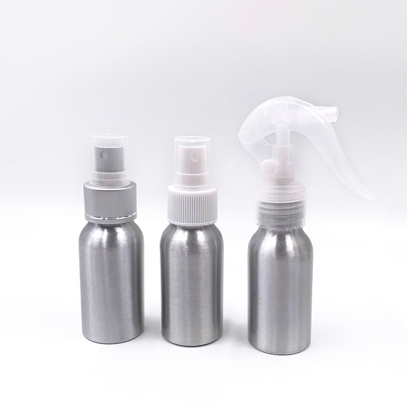 empty 100ml 250ml 300ml 500ml black aluminum spray lotion pump bottle for packing cosmetic skin water hand sanitizer