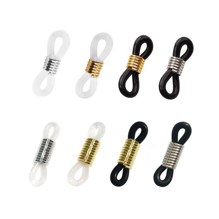 Wholesale Anti-slip Eyeglasses Sunglasses Chain Rubber Ends Retainer Connector Holder Ring