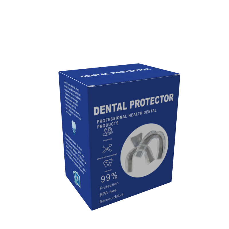 Adult Mouth Guard Silicone Paper Packaging For Teeth Protector Mouthguard Packaging Box