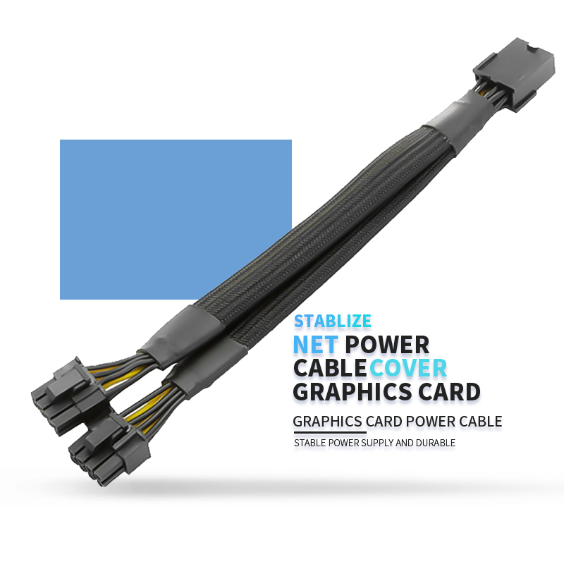 18Awg провод Pcie Pci-E Pci Express, Плетеный 8-контактный разъем «мама» на двойной 8 (6 + 2) штырьковый кабель «папа», 8-контактный двойной 8-контактный кабель питания