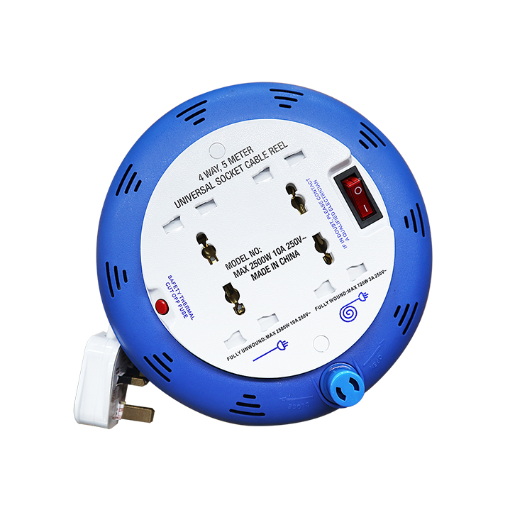4 Way Outlet Extension cord lead cable reel
