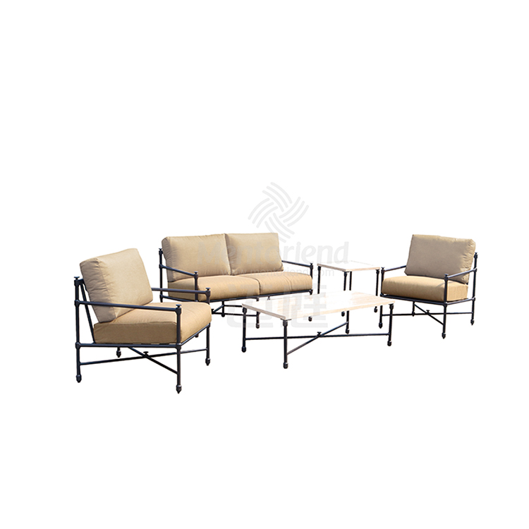 Chinese Factory Professional Manufacture Polyester Waterproof Aluminum Rattan Outdoor Sofa Set Garden Furniture