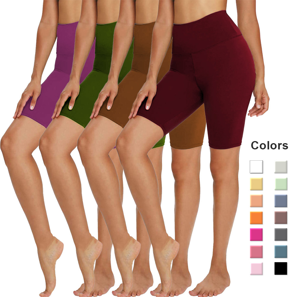 High waist Breathable Yoga Outdoor Gym Climbing and Daily Wear Custom Printing Booty Shorts