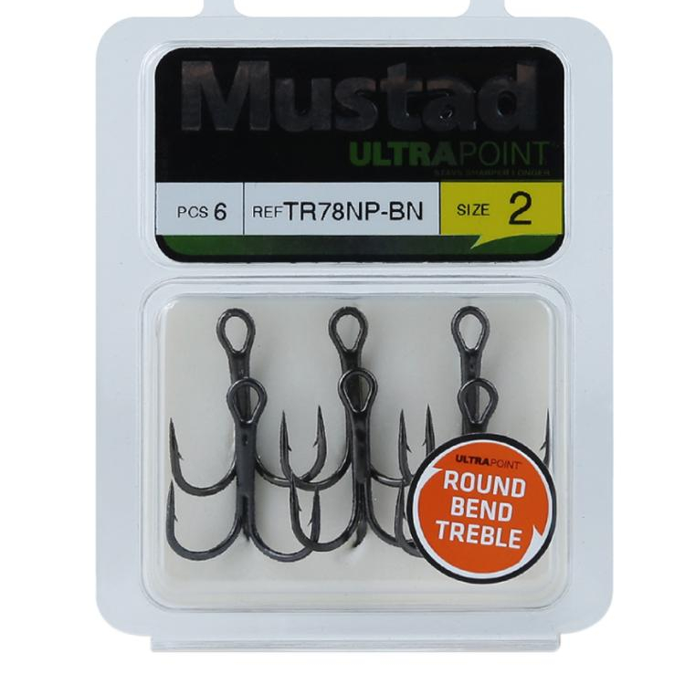 Mustad TR78NP 1X strsong лучший японский тройной VCM круглый изогнутый рыболовный крючок