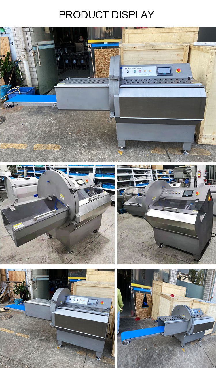 Automatic frozen meat slice slicer mutton beef roll cutter machine bacon slicing sausage cutting  machine