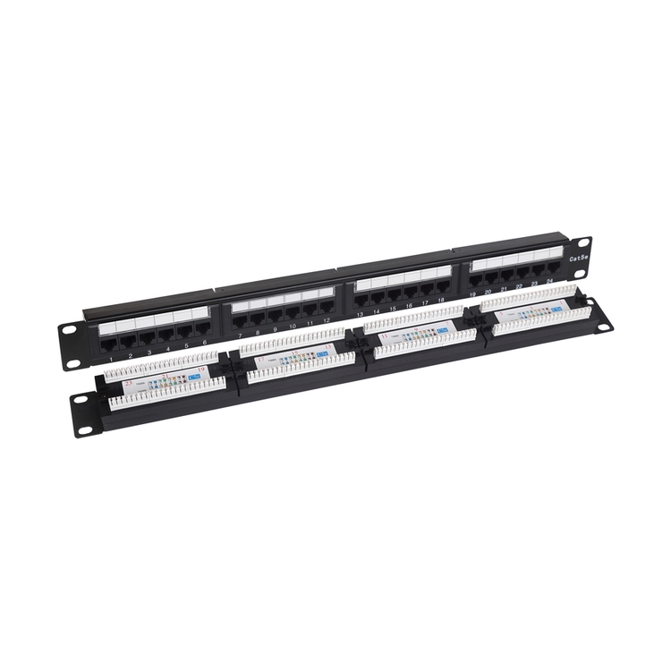 19 ''1U крона 110 Dual IDC кабель UTP 24p cat5e коммутационная панель