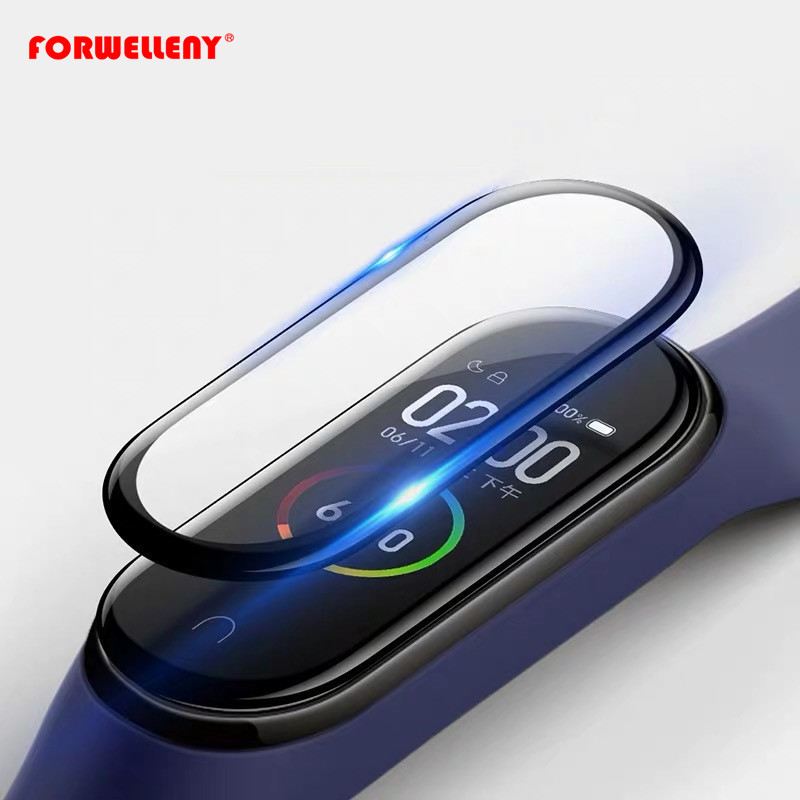 Защитное стекло xiaomi mi band 6 5 4 3 с изогнутыми краями, устойчивые к царапинам, 3D Защитная пленка для mi band 6 5 4 3