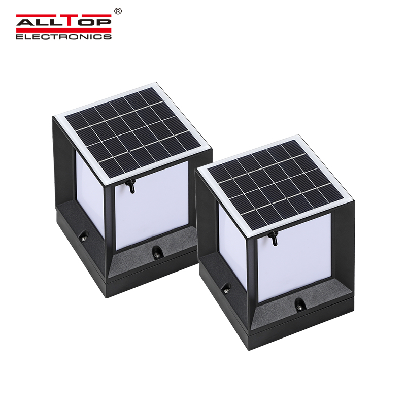 ALLTOP New design aluminum garden landscape 3w 5w 10w outdoor solar led pillar light